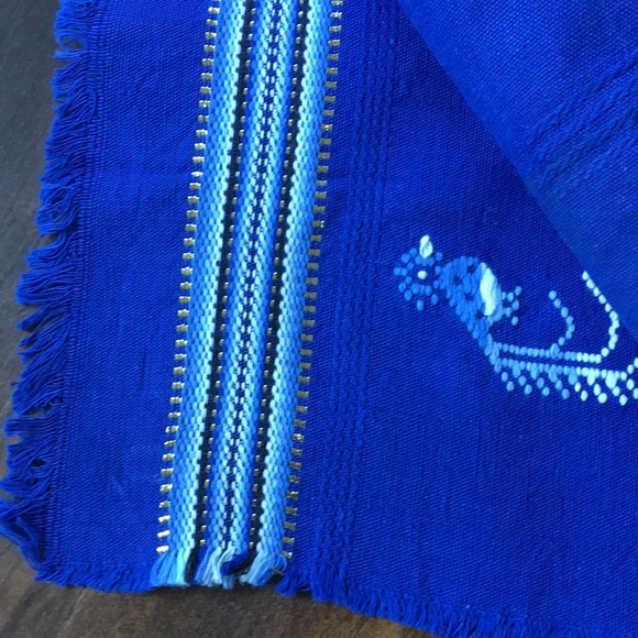 6 Aztec cotton placemats with embroidery birds - Picture 5 of 7